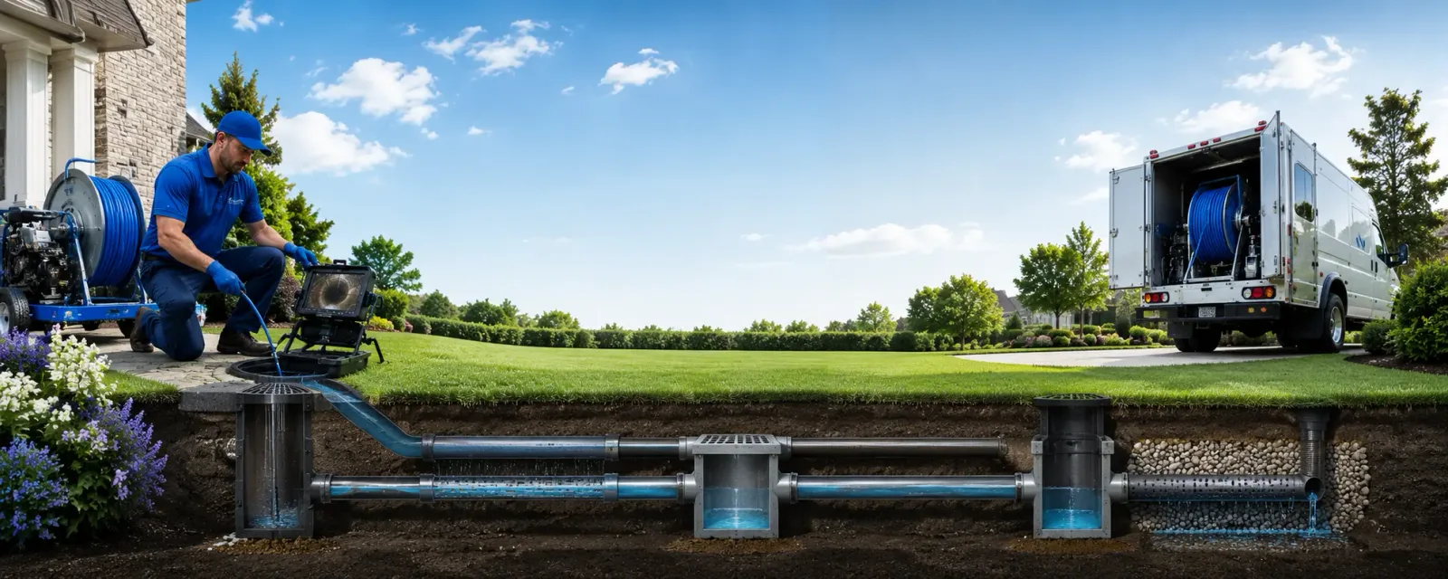 Outdoor drain cleaning information for Beckemeyer, IL